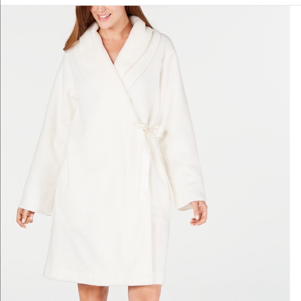 Layered - Collar fleece Short Robe